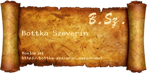 Bottka Szeverin névjegykártya